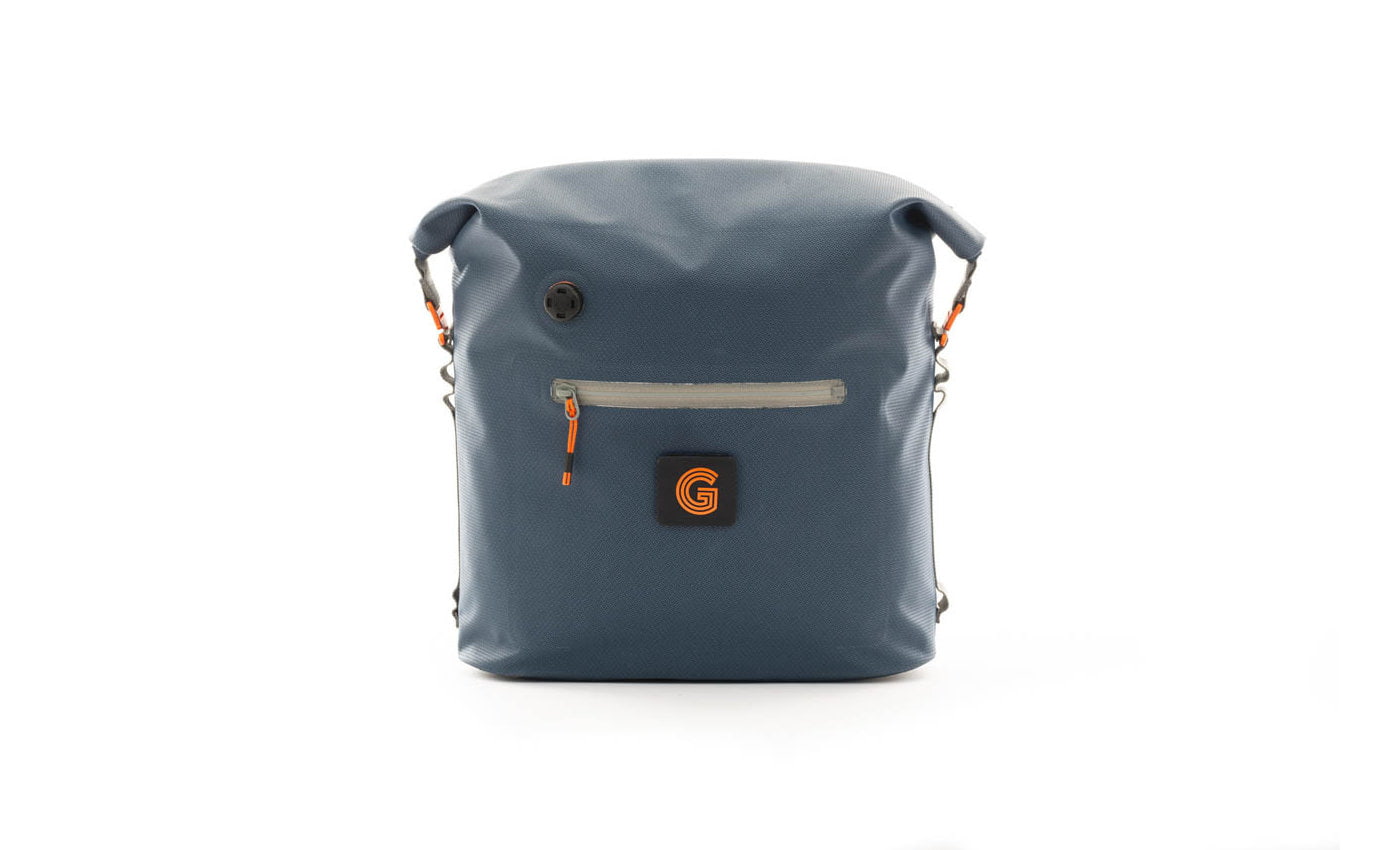 Brompton Borough Wasserdichte Roll-Top Tasche klein - navy grey