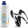 Elite Kit Ceo-Kindertrinkflasche mit 350 ml und Ceo-Flaschenhalter - transparent/blau