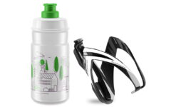 Elite Kit Ceo-Kindertrinkflasche mit 350 ml und Ceo-Flaschenhalter - transparent/grün
