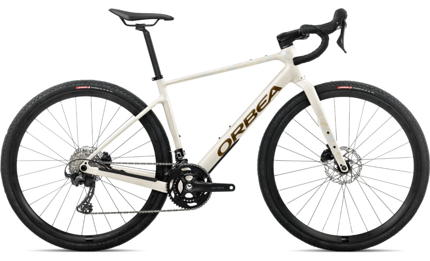 Orbea Terra H30 - 28 Zoll 22K Diamant - Ivory White - Met. Olive Green (Gloss)