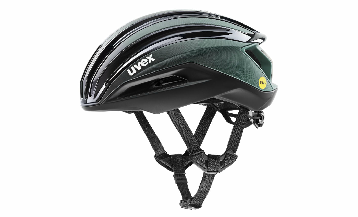 Uvex Surge aero MIPS Rennradhelm - black-sage green matt