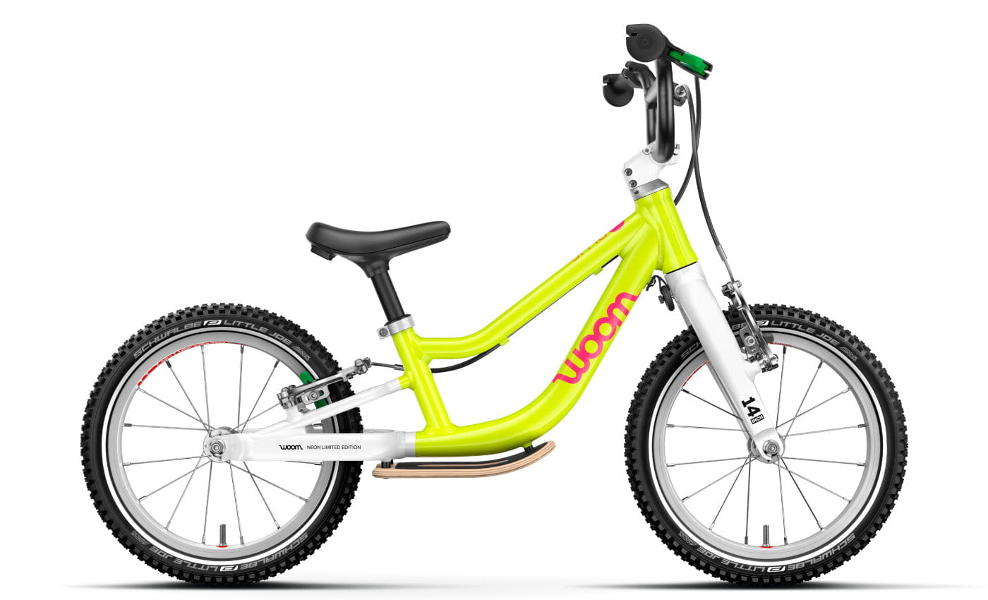 Woom GO 1+ (Gen. H) - 14 Zoll Laufrad - Neon Lime
